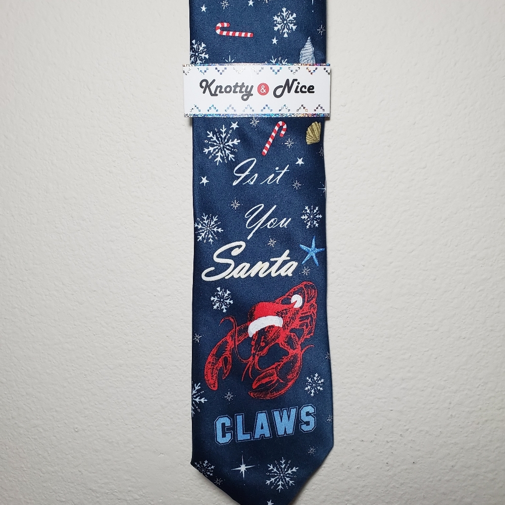 Knotty & Nice Santa Claws Christmas Tie NWT